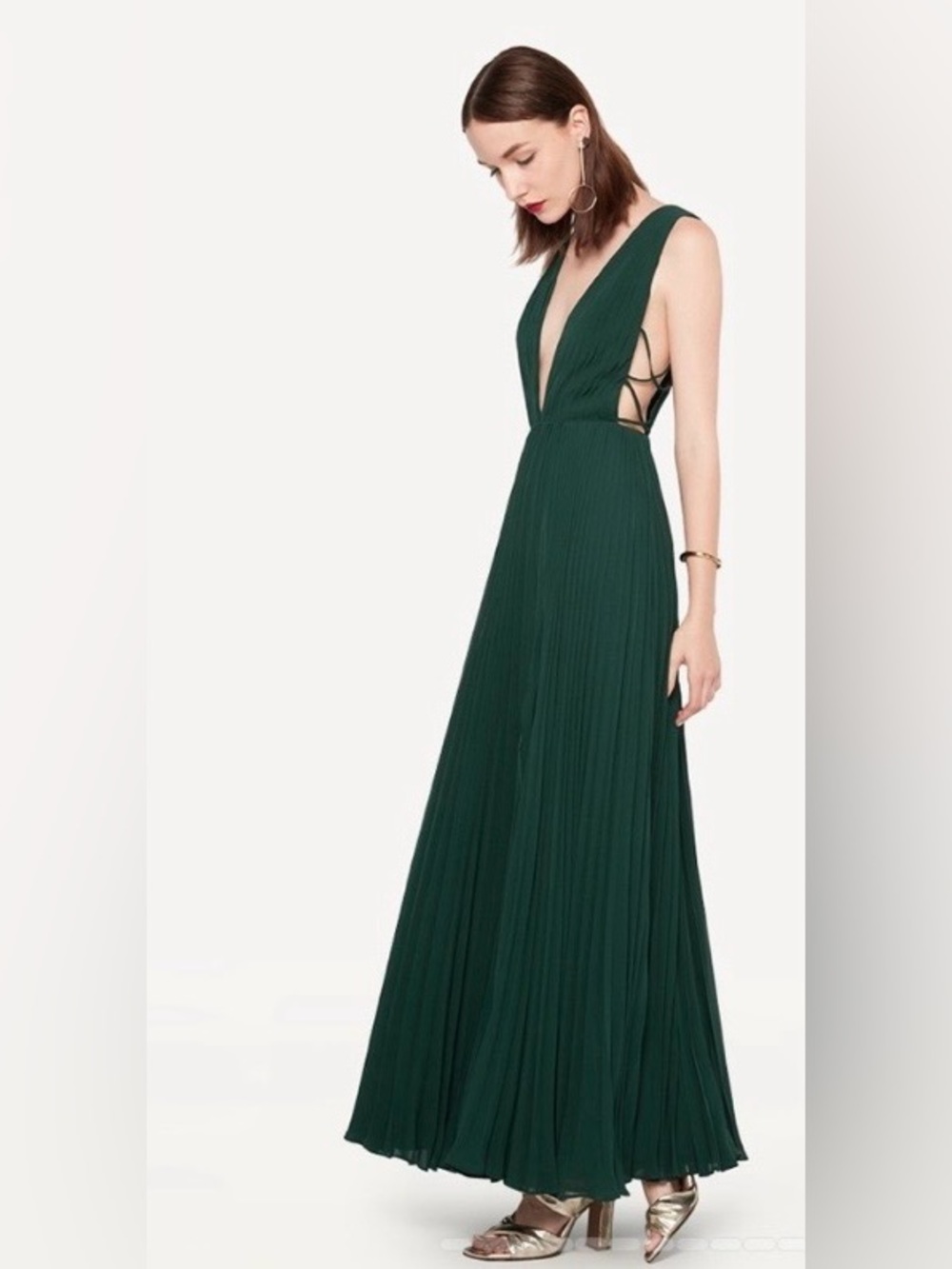Fame and partners  Allegra Pleated Maxi dress brand new w tags